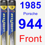 Front Wiper Blade Pack for 1985 Porsche 944 - Hybrid