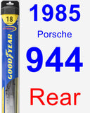 Rear Wiper Blade for 1985 Porsche 944 - Hybrid