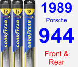 Front & Rear Wiper Blade Pack for 1989 Porsche 944 - Hybrid