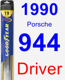 Driver Wiper Blade for 1990 Porsche 944 - Hybrid