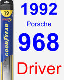 Driver Wiper Blade for 1992 Porsche 968 - Hybrid