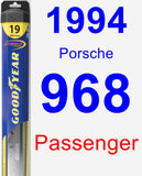 Passenger Wiper Blade for 1994 Porsche 968 - Hybrid