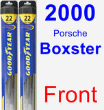 Front Wiper Blade Pack for 2000 Porsche Boxster - Hybrid