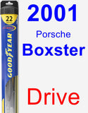 Driver Wiper Blade for 2001 Porsche Boxster - Hybrid