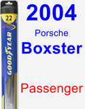 Passenger Wiper Blade for 2004 Porsche Boxster - Hybrid