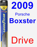 Driver Wiper Blade for 2009 Porsche Boxster - Hybrid