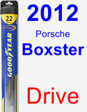 Driver Wiper Blade for 2012 Porsche Boxster - Hybrid