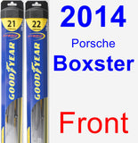 Front Wiper Blade Pack for 2014 Porsche Boxster - Hybrid