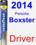 Driver Wiper Blade for 2014 Porsche Boxster - Hybrid