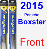 Front Wiper Blade Pack for 2015 Porsche Boxster - Hybrid