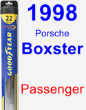 Passenger Wiper Blade for 1998 Porsche Boxster - Hybrid