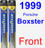 Front Wiper Blade Pack for 1999 Porsche Boxster - Hybrid