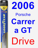 Driver Wiper Blade for 2006 Porsche Carrera GT - Hybrid