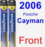 Front Wiper Blade Pack for 2006 Porsche Cayman - Hybrid