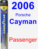 Passenger Wiper Blade for 2006 Porsche Cayman - Hybrid