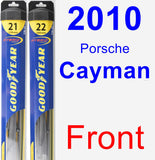 Front Wiper Blade Pack for 2010 Porsche Cayman - Hybrid