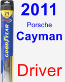 Driver Wiper Blade for 2011 Porsche Cayman - Hybrid