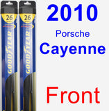 Front Wiper Blade Pack for 2010 Porsche Cayenne - Hybrid