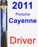 Driver Wiper Blade for 2011 Porsche Cayenne - Hybrid