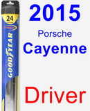 Driver Wiper Blade for 2015 Porsche Cayenne - Hybrid