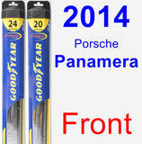 Front Wiper Blade Pack for 2014 Porsche Panamera - Hybrid