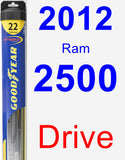 Driver Wiper Blade for 2012 Ram 2500 - Hybrid