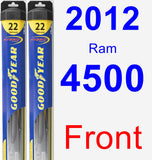 Front Wiper Blade Pack for 2012 Ram 4500 - Hybrid