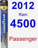 Passenger Wiper Blade for 2012 Ram 4500 - Hybrid