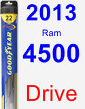 Driver Wiper Blade for 2013 Ram 4500 - Hybrid