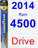 Driver Wiper Blade for 2014 Ram 4500 - Hybrid