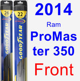 Front Wiper Blade Pack for 2014 Ram ProMaster 3500 - Hybrid