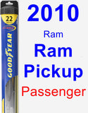 Passenger Wiper Blade for 2010 Ram Ram Pickup - Hybrid