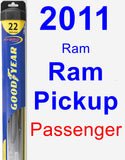 Passenger Wiper Blade for 2011 Ram Ram Pickup - Hybrid