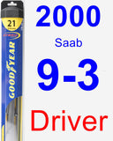 Driver Wiper Blade for 2000 Saab 9-3 - Hybrid