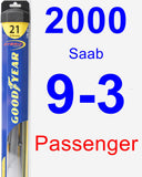 Passenger Wiper Blade for 2000 Saab 9-3 - Hybrid