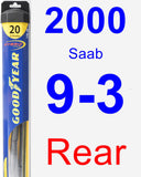 Rear Wiper Blade for 2000 Saab 9-3 - Hybrid