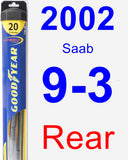 Rear Wiper Blade for 2002 Saab 9-3 - Hybrid