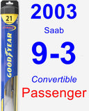 Passenger Wiper Blade for 2003 Saab 9-3 - Hybrid