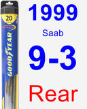 Rear Wiper Blade for 1999 Saab 9-3 - Hybrid