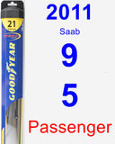 Passenger Wiper Blade for 2011 Saab 9-5 - Hybrid