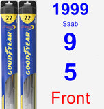 Front Wiper Blade Pack for 1999 Saab 9-5 - Hybrid