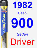 Driver Wiper Blade for 1982 Saab 900 - Hybrid