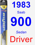 Driver Wiper Blade for 1983 Saab 900 - Hybrid