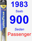 Passenger Wiper Blade for 1983 Saab 900 - Hybrid