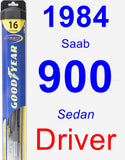 Driver Wiper Blade for 1984 Saab 900 - Hybrid