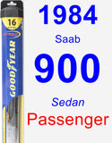 Passenger Wiper Blade for 1984 Saab 900 - Hybrid