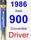 Driver Wiper Blade for 1986 Saab 900 - Hybrid