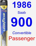 Passenger Wiper Blade for 1986 Saab 900 - Hybrid