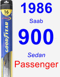 Passenger Wiper Blade for 1986 Saab 900 - Hybrid