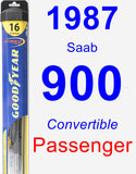 Passenger Wiper Blade for 1987 Saab 900 - Hybrid